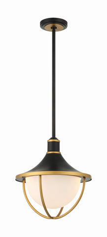 Atlas 3 Light Matte Black + Textured Gold Outdoor Pendant - C193-ATL-705-MK-TG