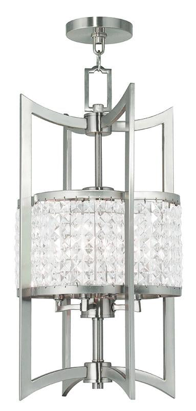 Livex Grammercy 4 Light Brushed Nickel Lantern  - C185-50566-91
