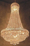 Set of 2-1 French Empire Crystal Chandelier Chandeliers Lighting H46" X W23" and 1 French Empire Crystal Chandelier Lighting H 16" W 23" - 1EA C7/CG/448/9+ 1EA FLUSH/448/9 A500-