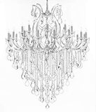 Swarovski Crystal Trimmed Chandelier Lighting Chandeliers H59" XW46" Great for The Foyer, Entry Way, Living Room, Family Room and More! - A500-B12/CS/2MT/24+1SW