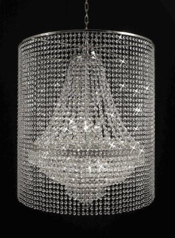 Empire Crystal Chandelier Lighting With Crystal Shade - A500-Silver/C2/870/9