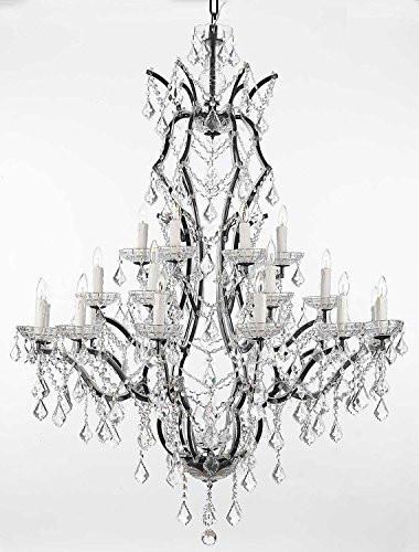 Swarovski Crystal Trimmed Chandelier 19Th C. Baroque Iron & Crystal Chandelier Lighting H 52" X W 41" - A500-996/25 Sw