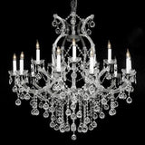 Swarovski Crystal Trimmed Chandelier New Crystal Chandelier 37X38 W/Crystal Balls - A500-Silver/Balls//21510/15+1 Sw