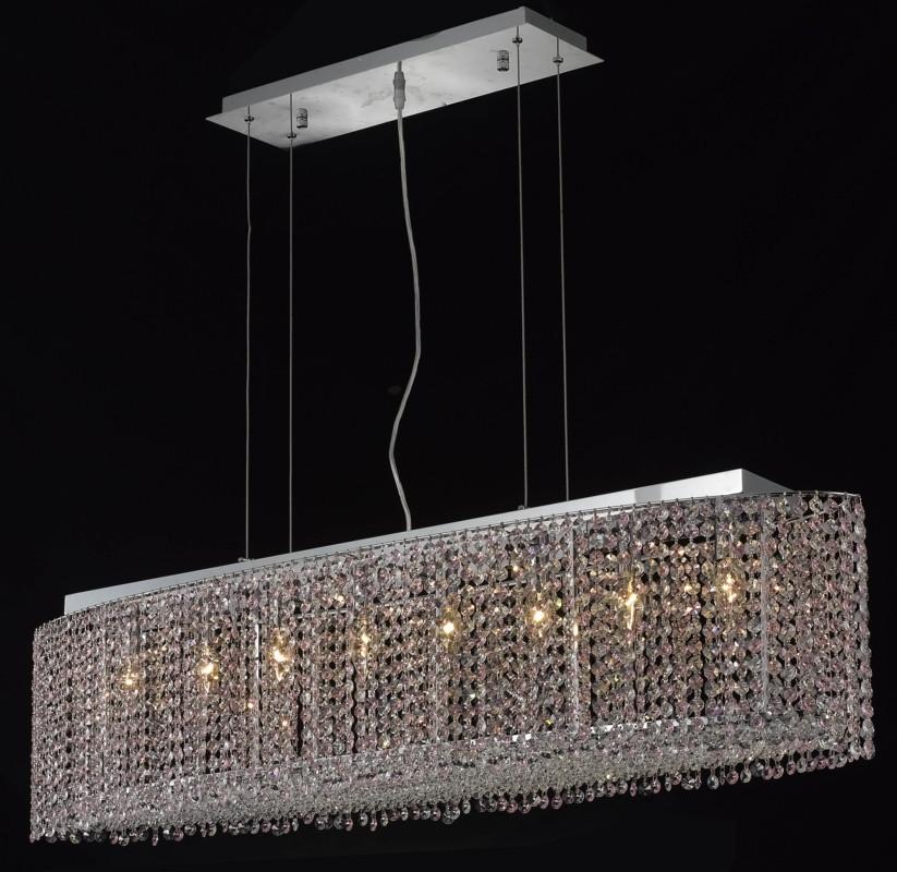 C121-1292D46C-RO/RC By Elegant Lighting Moda Collection 8 Light Chandeliers Chrome Finish