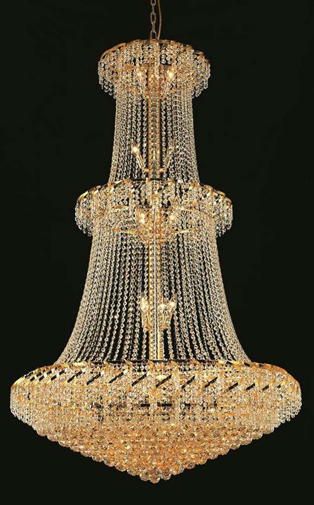 ZC121-VECA1G42G/EC By Elegant Lighting - Belenus Collection Gold Finish 32 Lights Foyer/Hallway