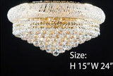 Swarovski Crystal Trimmed Chandelier Flush Empire Crystal Chandelier 15X24 - A500-Flush/Cg/542/15Sw